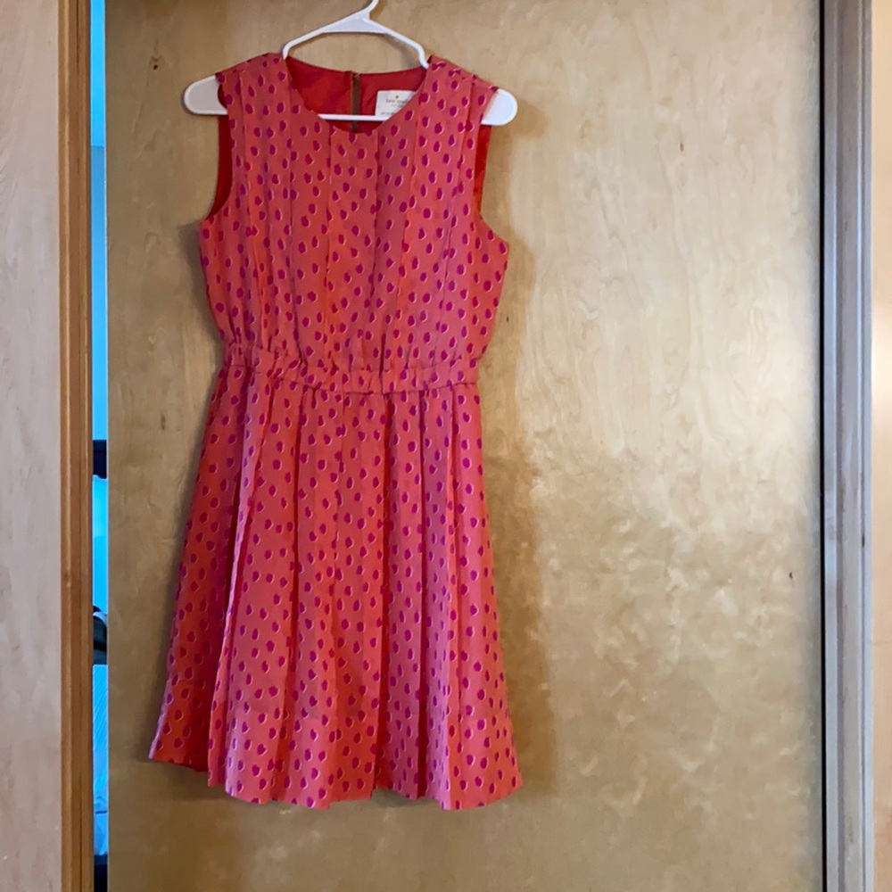 Kate spade pink leopard dress size 4